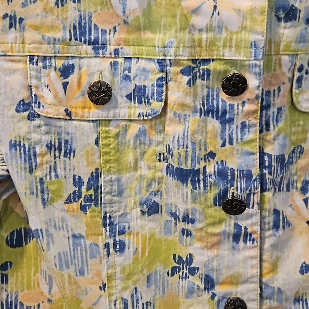KORET CITY BLUES VINTAGE WOMEN'S MULTICOLOR FLORAL 3/4 SLEEVE  JACKET SIZE L - Picture 5 of 9